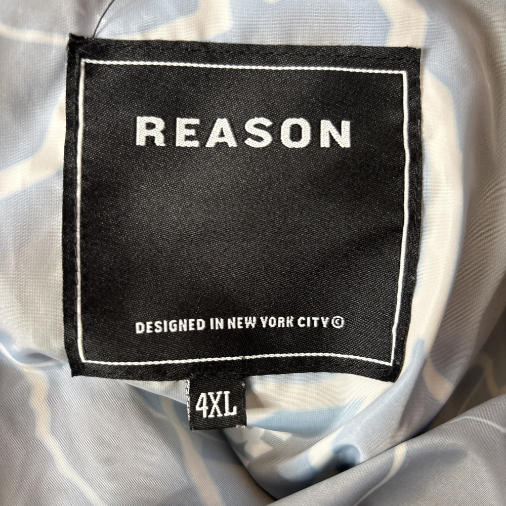 Reason Windbreaker Jacket Men's 4XL Lightening Hoodie Black‎ Blue Read - Picture 8 of 9